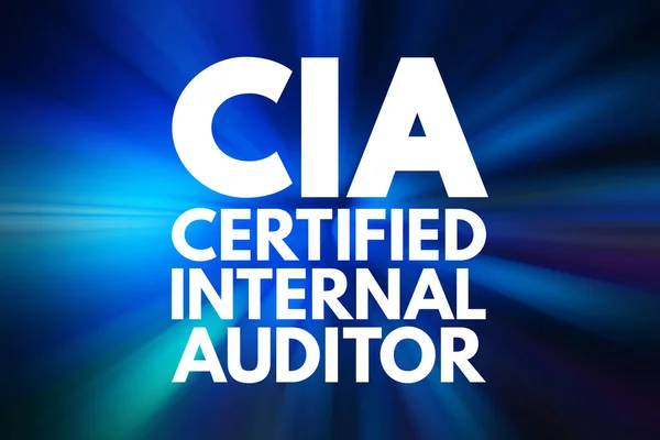 Cia Certified Internal Auditor Akronym Geschäftskonzept Hintergrund — Stockfoto