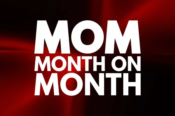 Mom Month Month Acronimo Business Concept Background — Foto Stock