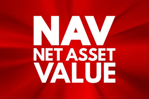 Nav Net Asset Value Acronym Business Concept Background — Stock Photo, Image