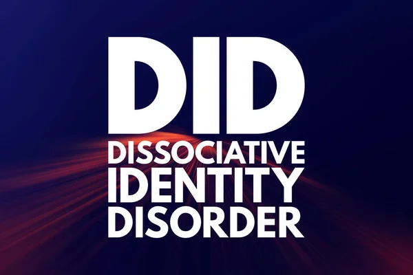 Did Dissociative Identity Disorder Acronym Medical Concept Background — Stok Foto