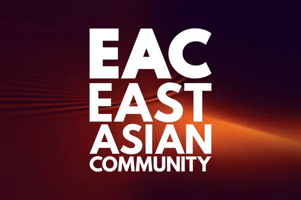 Акронім Eac East Asian Community Acronym — стокове фото