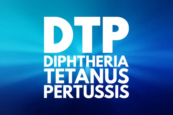 Dtp ジフテリアテタヌス百日咳頭字語 医学的概念の背景 — ストック写真