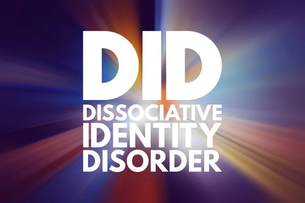 Did Dissociative Identity Disorder Acronym Medical Concept Background — Stok Foto