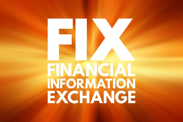 Fix Información Financiera Acrónimo Exchange Fondo Del Concepto Negocio — Foto de Stock