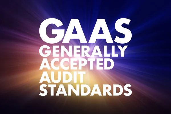 Gaas Akronym Für Allgemein Akzeptierte Audit Standards Hintergrund Des Geschäftskonzepts — Stockfoto