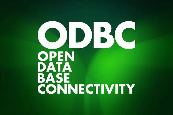 Odbc Open Database Acronyme Connectivité Contexte Technologique — Photo