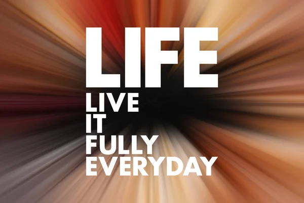 Life Live Full毎日の頭字語 ビジネスコンセプトの背景 — ストック写真