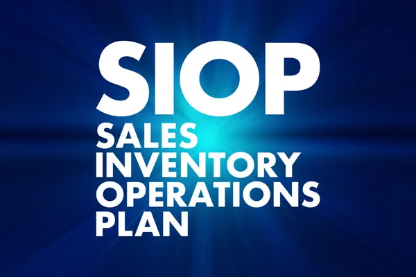 SIOP - Sales Inventory Operations Plan acronym, business concept background