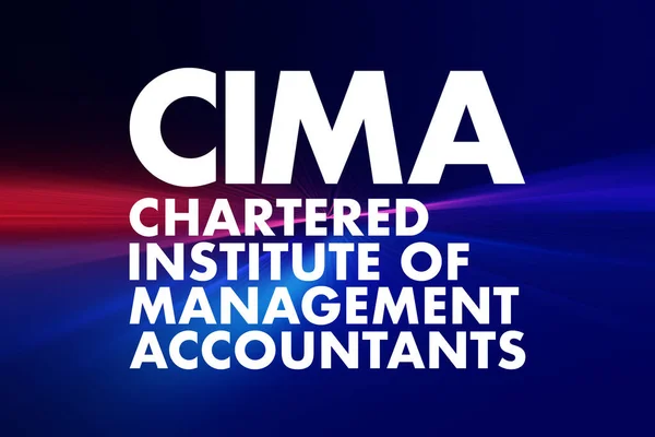 Cima Chartered Institute Management Accountants Acronym — стокове фото