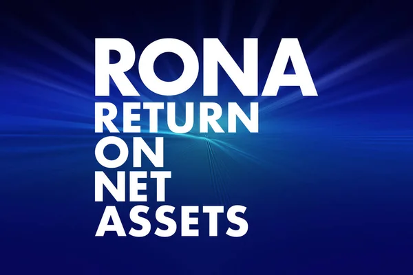 Rona Return Net Assets Acronym Business Concept Background — Stock Photo, Image