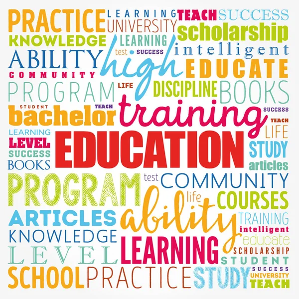 Education Word Cloud Collage Concept Background — Stock Photo, Image