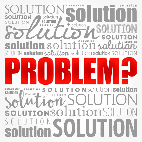 Problem Solution Word Cloud Collage Business Concept Background — Stock Photo, Image