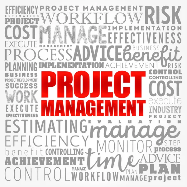 Project Management Word Cloud Contexte Concept Entreprise — Photo