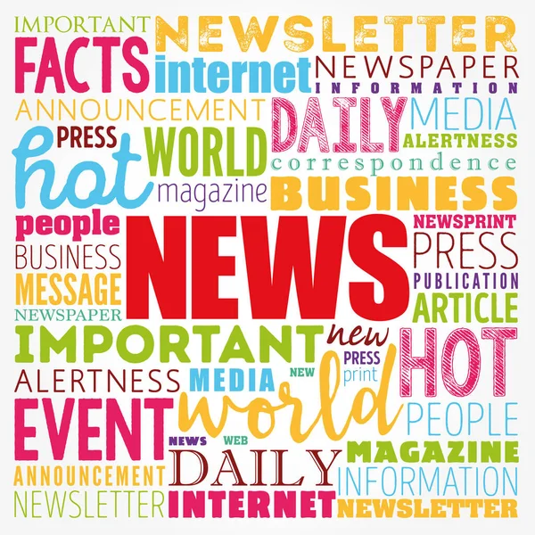 News Word Cloud Collage Business Concept Background — Stock Photo, Image