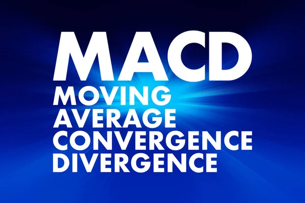 Macd Moving Average Convergence Divergence Acronym Business Concept Background — 图库照片