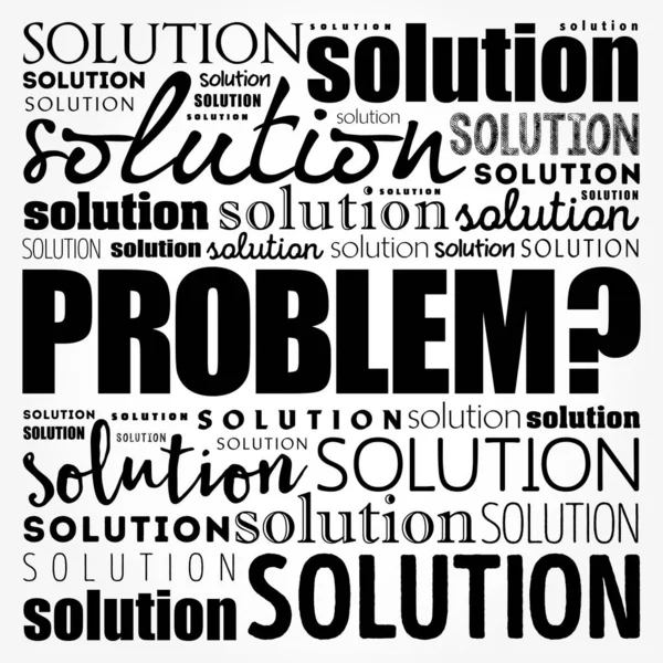 Problem Solution Word Cloud Collage Business Concept Background — Stock Photo, Image