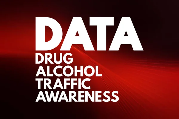 Datos Acrónimo Concienciación Sobre Tráfico Alcohol Drogas Antecedentes Concepto Médico — Foto de Stock
