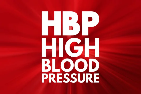 Hbp Acrónimo Presión Arterial Alta Antecedentes Concepto Salud — Foto de Stock