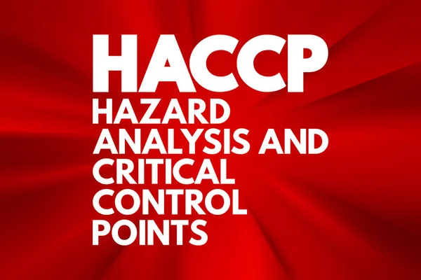 Haccp Аналіз Небезпеки Критичні Контрольні Точки Акронім Концептуальний Фон — стокове фото