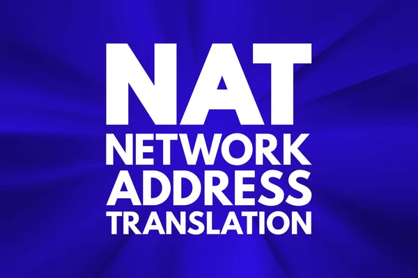 NAT - Network Address Translation acronym, technology concept background