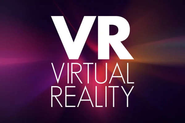 Acronimo Realtà Virtuale Background Concettuale Tecnologico — Foto Stock