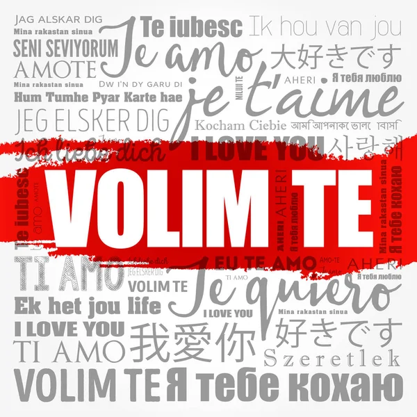 Volim Amo Croata Nube Palabras Diferentes Idiomas Del Mundo — Foto de Stock