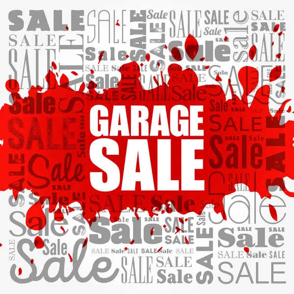 GARAGE SALE words cloud, business concept background