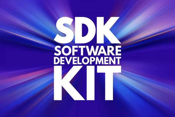 Sdk Kit Développement Logiciel Acronyme Concept Technologique Arrière Plan — Photo
