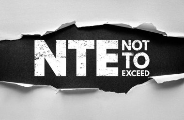 Kağıt yırtılması, proje bütçeleri, sözleşme kısıtlamaları, finansal anlaşmalar ve iş harcamaları kontrol şartları altında ortaya çıkan kısaltmayı aşmamak için NTE
