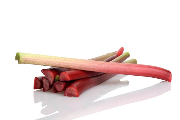 Fresh Cut Rhubarb Stalks — Stock Photo, Image