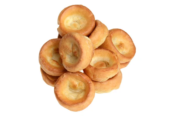 Elszigetelt Halom Yorkshire Pudingot Jogdíjmentes Stock Fotók