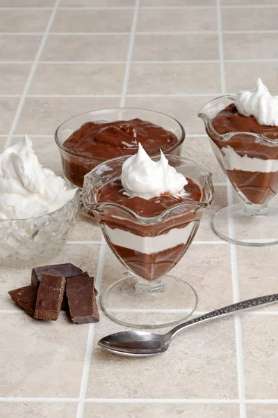 Parfait Cioccolato Con Ingredienti — Foto Stock