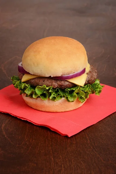 Hamburger Tovagliolo Rosso — Foto Stock