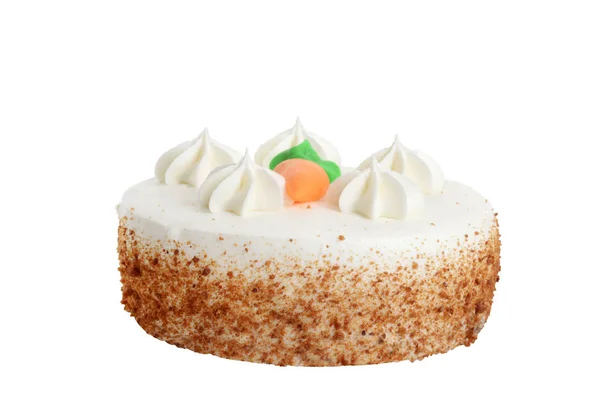 Isolated Carrot Cake Cream Cheese Icing — Stock Photo, Image