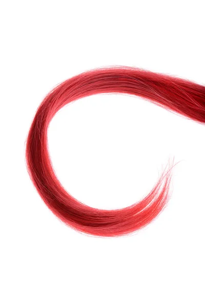Morceau Cheveux Roux Dans Une Boucle Isolé — Photo