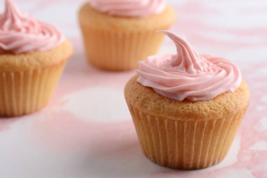 pembe portre cupcake sığ Dof ile