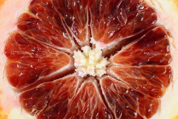 Zbliżenie Czerwonych Pomarańczy Plasterek — Zdjęcie stockowe