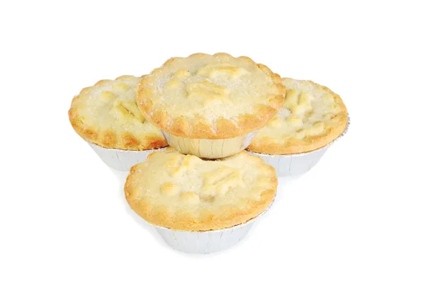 Isolated Stack Mincemeat Christmas Pies — Stock Photo, Image