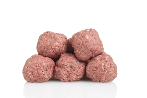 Pile Raw Meatballs — Stock Photo, Image