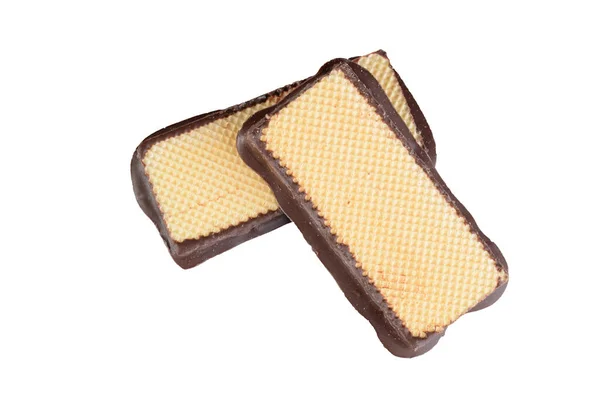 Isolated Top View Waffle Chocolate Wafers — Stock Photo, Image