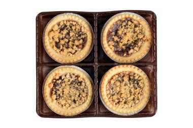 Üstten görünüşlü meyveli tart.