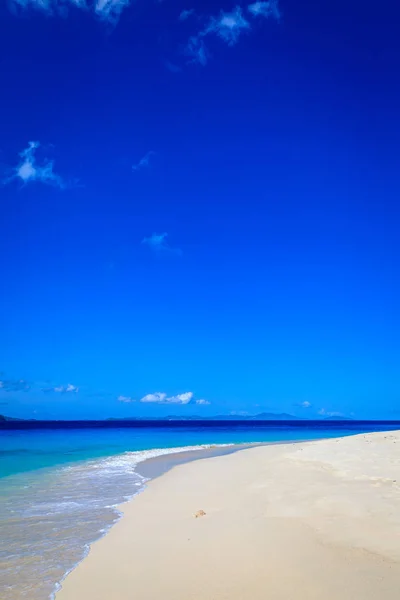 Praia Idílica Vazia Uma Pequena Ilha Bvi — Fotografia de Stock