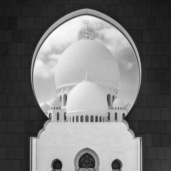 View Main Dome Sheikh Zayed Grand Mosque Framed Arch Abu — Stock Photo, Image