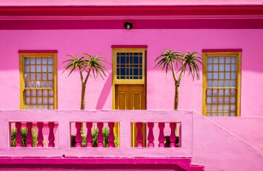Evin cephe detayları Bo-Kaap alanında Cape Town, Güney Afrika.