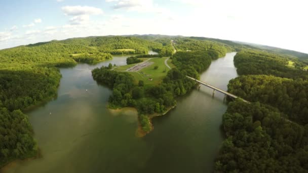 Veduta Aerea Del Lago Grayson Nel Kentucky — Video Stock