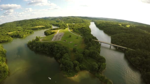 Vue Aérienne Lac Grayson Dans Kentucky — Video