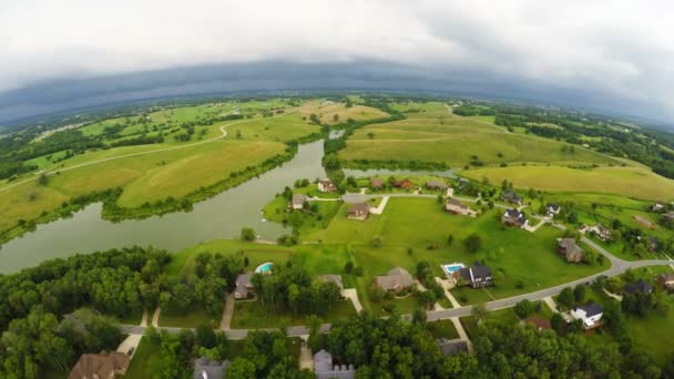 Bouřlivé Počasí Nad Střední Kentucky Krajiny — Stock video