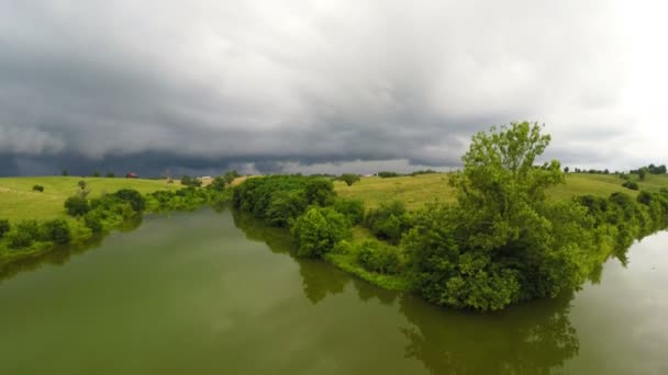 Stürmisches Wetter Über Zentraler Kentucky Landschaft — Stockvideo