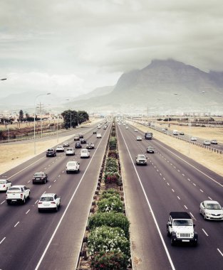 Panoramik otoyol Cape Town, Güney Afrika