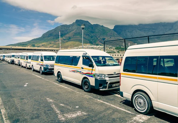 Cape Town Afrique Sud Février 2018 Une Flotte Taxis Dans — Photo